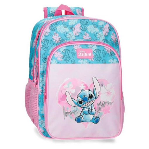 Picture of STITCH HEART 2 COMPARTMENT BACKPACK 40CM